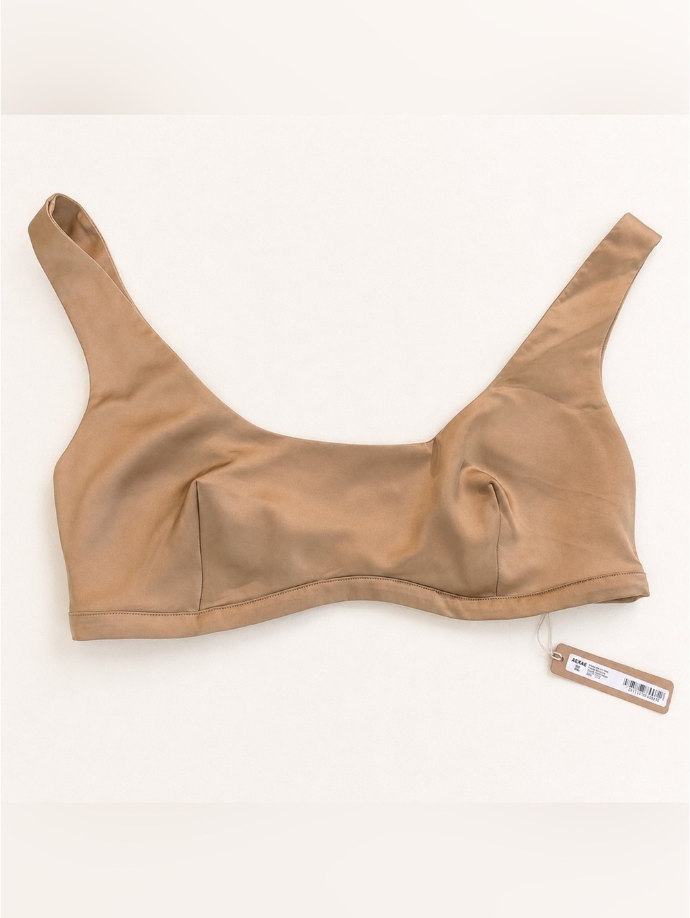 NWT‎ SKIMS Satin Scoop Bralette Pyrite 3X
